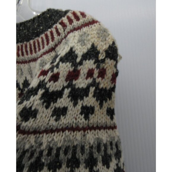VINTAGE St Johns Bay Sweater 3X Plus Wool Fair Isle Nordic Yoke 90s * - Picture 9 of 11